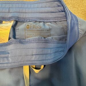 Figs Sky Blue bottoms Isabel wide leg size xs